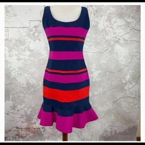 NWOT Badgley Mischka Sleeveless Ruffle Belle Dress 6